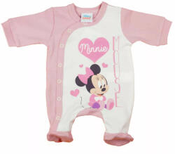 Hosszú ujjú elöl patentos rugdalózó Minnie egér mintával (56) - rózsaszín - babastar