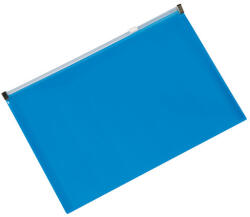 Q-CONNECT Iratgyűjtő tasak zipp A/4 PP Q-CONNECT kék