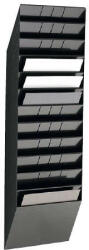 DURABLE Prospektustartó A/4 fali fekvő 12 részes DURABLE FLEXIBOXX fekete (1709781060)