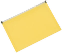 Q-CONNECT Iratgyűjtő tasak zipp A/4 PP Q-CONNECT sárga