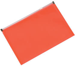 Q-CONNECT Iratgyűjtő tasak zipp A/4 PP Q-CONNECT piros