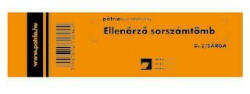 PÁTRIA Ellenőrző sorszámtömb 100 lapos 146x40mm Pátria D. 2 sárga