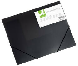 Q-CONNECT Iratgyűjtő gumis A/4 PP Q-CONNECT fekete