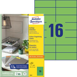 Avery Zweckform Etikett címke univerzális 105x37mm 100ív Avery zöld
