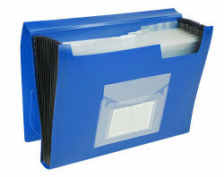 Q-CONNECT Irattartó harmonika PP Q-CONNECT 13 rekeszes kék