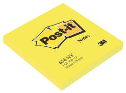 POST-IT Post-it® 654 76x76mm 100lap neon neonsárga