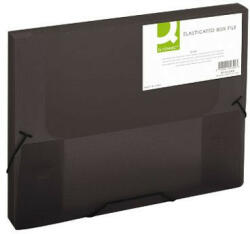 Q-CONNECT Iratgyűjtő gumis A/4 PP 2, 5cm Q-CONNECT fekete