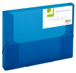 Q-CONNECT Iratgyűjtő gumis A/4 PP 2, 5cm Q-CONNECT áttetsző kék