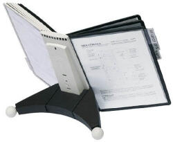 DURABLE Bemutatótábla tartó asztali DURABLE SHERPA 10 db panellel /fekete piros (563200)