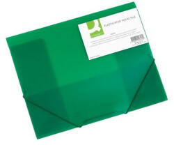 Q-CONNECT Iratgyűjtő gumis A/4 PP Q-CONNECT áttetsző zöld