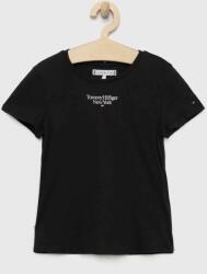 Tommy Hilfiger gyerek pamut póló fekete - fekete 140 - answear - 6 690 Ft