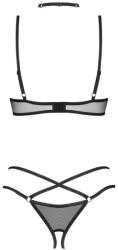  Nyitott melltartó és tanga szett nyakpánttal Donarella 3-pcs crotchless set M/L
