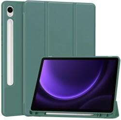 Techsuit Galaxy Tab A11 Plus / A9 Plus Soft Shell cu functie wake-up/sleep si compartiment pentru stylus, tip stand - verde inchis (KF2321673)
