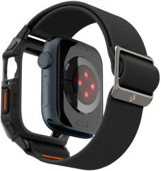 SPIGEN Husa pentru Apple Watch 4 / 5 / 6 / SE / SE 2 / 7 / 8 / 9 (44 / 45mm) + Curea - Spigen Lite Fit "Pro" - Matte Black (KF2319326) - vexio