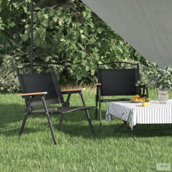 vidaXL 2 db fekete oxford szövet camping szék 54 x 43 x 59 cm (319482) - aktuell