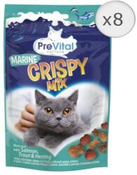 Partner in Pet Food Jutalomfalat macskáknak lazaccal, pisztránggal és heringgel crispy mix, 8x60g