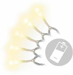 Nexos Karácsonyi LED lánc 3 m 30 LED meleg fehér átlátszó kábel (BI11567)