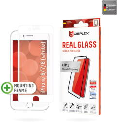 Displex Folie pentru iPhone 6 / 6S / 7 / 8 / SE 2, SE 2020 / SE 3, SE 2022 - Displex Real Glass Full Cover - White (KF2324177) - pcone