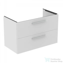 Ideal Standard I. Life B 100x50, 5 cm-es 2 fiókos fali szekrény mosdó és fogantyú nélkül, matt fehér T5276DU (T5276DU)