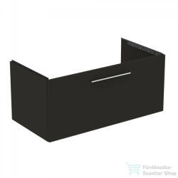 Ideal Standard I. Life B 100x50, 5 cm-es 1 fiókos fali szekrény mosdó és fogantyú nélkül, Carbon grey matt T5275NV (T5275NV)