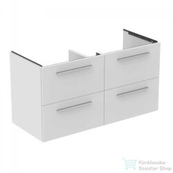 Ideal Standard I. Life B 120x50, 5 cm-es 4 fiókos fali szekrény mosdó és fogantyú nélkül, matt fehér T5278DU (T5278DU)