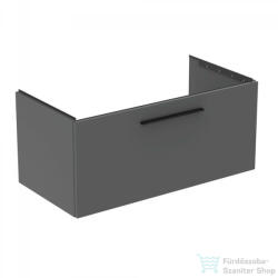 Ideal Standard I. Life B 100x50, 5 cm-es 1 fiókos fali szekrény mosdó és fogantyú nélkül, Quartz grey matt T5275NG (T5275NG)