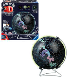 Ravensburger Puzzle 3D glob lumineaza in intuneric 180 piese (RVS3D11544) - ejuniorul