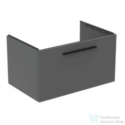 Ideal Standard I. Life B 80x50, 5 cm-es 1 fiókos fali szekrény mosdó és fogantyú nélkül, Quartz grey matt T5271NG (T5271NG)