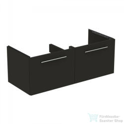 Ideal Standard I. Life B 120x50, 5 cm-es 2 fiókos fali szekrény mosdó és fogantyú nélkül, Carbon grey matt T5277NV (T5277NV)
