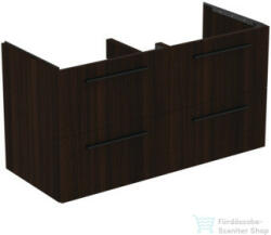 Ideal Standard I. Life B 120x50, 5 cm-es 4 fiókos fali szekrény mosdó és fogantyú nélkül, Coffee oak T5278NW (T5278NW)