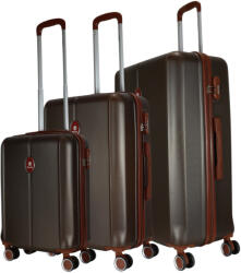 Benzi Classic barna 4 kerekű 3 részes bőrönd szett (BZ5776-szett-barna)