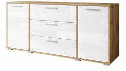  Komód Sarasota 174 (Wotan tölgy + Fényes fehér)