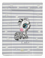  Babastar puha pelenkázó lap 50*70 cm - Szürke zebra - babastar