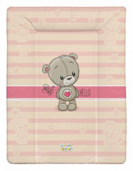  Babastar puha pelenkázó lap 50*70 cm - Rózsaszín szívecskés maci - babastar