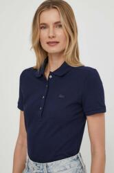 Lacoste t-shirt női, galléros, sötétkék - sötétkék 34