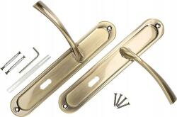 Kotarbau Mâner ușă pentru cheie cu placă lungă patina 90 mm - Culoare patina (E471)