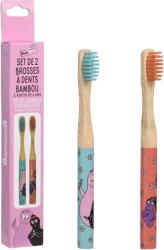 Take Care Set 2 periute de dinti din bambus pentru copii Familia Barbapapa, Take Care (42145)