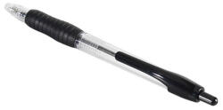 BLUERING Golyóstoll 0, 7mm, gumírozott fekete átlátszó test, Bluering® R2, írásszín fekete (BR894823) - irodaitermekek