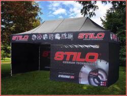 Pártystany-Jičín s. r. o Ollós reklámsátor nyomtatással 2, 5x2, 5 m Acél Változat: Ollós reklámsátor nyomtatással 2, 5x2, 5 m Acél