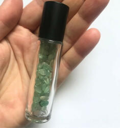  10 ml - es roll on üveg ásványokkal - zöld aventurin