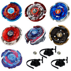  Pachet titirezi 4D PEGASIS Colectie 7 buc + 3 lansatoare + 2 varfuri metalice: BB105 Big Bang, BB121A Wing, 3011B Astro, 3013-02 Big Bang Blue Wing, BB70 Galaxy, BB28 Rock, W103R2F Galaxy (P7BBPEGASIS