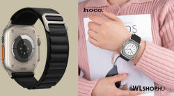 hoco Apple Watch-hoz 38/40/41mm, Hoco, Original, szövet szíj, alpine loop WA13 - Fekete (WA1338-01)