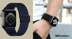 hoco Apple Watch-hoz 38/40/41mm, Hoco, Fashion, rugalmas, szövet szíj, WA04 - Sötétkék (WA0438-303)