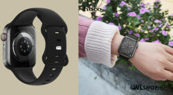 hoco Apple Watch-hoz 38/40/41mm, óraszíj, Hoco, Flexible szilikon szíj WA15 - Fekete (WA1538-01)