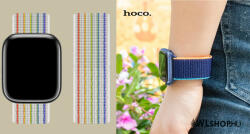 hoco Apple Watch-hoz 38/40/41mm, Hoco, Original, tépőzáras szövet szíj, WA02 - Szivárvány (WA0238-FR)
