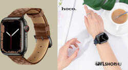 hoco Apple Watch-hoz 38/40/41mm, óraszíj, Hoco, Elegant bőrszíj WA18 - Barna (WA1838-12)