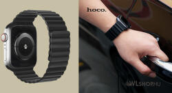 hoco Apple Watch-hoz 38/40/41mm, Hoco, Flexible mágneses szilikon szíj WA07 - Fekete (WA0738-01)