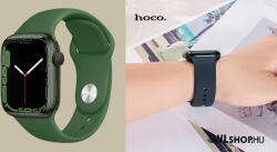 hoco Apple Watch-hoz 42/44/45/49mm, óraszíj, Hoco, Flexible szilikon szíj WA01 - Lucerna Zöld (WA0142-306)