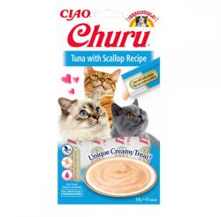 Inaba Foods Churu Recompensa Cremoasa cu Ton si Scoici, 4 x 14 g