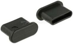 Delock Porvédő USB Type-C kimenethez fogantyú nélkül 10 darab fekete (DL64014) (DL64014)